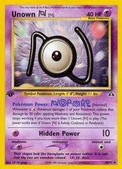 Unown N [1st Edition] Pokemon Neo Discovery Prices