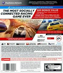 Back Cover | Need for Speed Most Wanted [Bonus Edition] Playstation 3