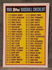 Checklist #1-88 Baseball Cards 1988 Topps American Prices