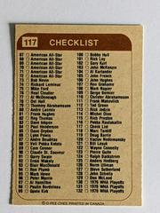 Back Portion Of Card | Checklist 1-132 Hockey Cards 1976 O-Pee-Chee WHA