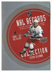 Teemu Selanne [Gold] #RB-6 Hockey Cards 2021 Upper Deck Record Collections Prices