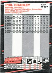 Back | Phil Bradley Baseball Cards 1988 Fleer Update