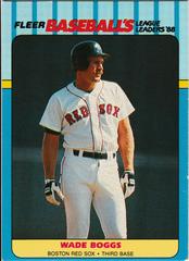 Wade Boggs #2 Baseball Cards 1988 Fleer League Leaders Prices
