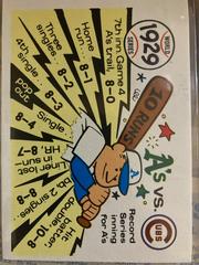 1929 A's, Cubs #26 Baseball Cards 1970 Fleer World Series Blue Back Prices