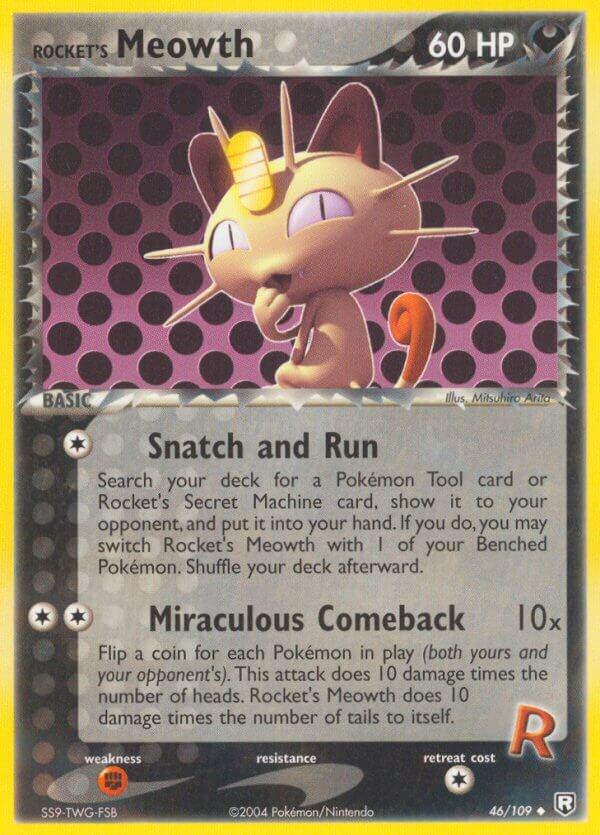 Rocket's Meowth #46 Pokemon Team Rocket Returns