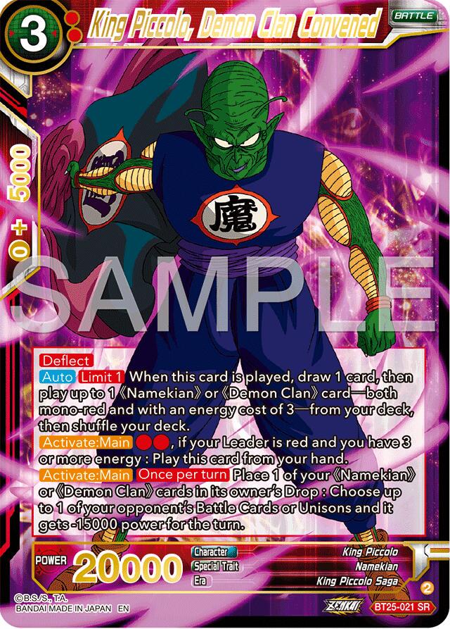 King Piccolo, Demon Clan Convened [Foil] BT25-021 Dragon Ball Super Legend of the Dragon Balls