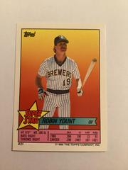 Robin Yount #21 Baseball Cards 1989 Topps Stickercards Blank Back Prices