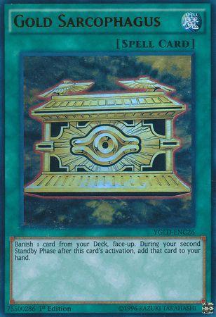 Gold Sarcophagus [1st Edition] YGLD-ENC26 YuGiOh Yugi's Legendary Decks