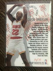 Back | Clyde Drexler Basketball Cards 1995 Flair Perimeter Power