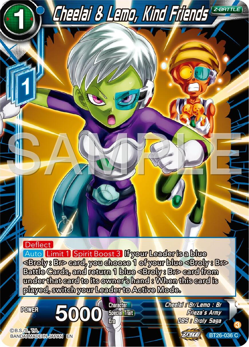 Cheelai & Lemo, Kind Friends BT26-036 Dragon Ball Super Ultimate Advent