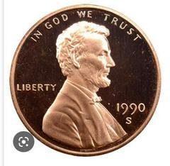1990 S [PROOF] Coins Lincoln Memorial Penny Prices