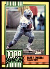 Barry Sanders Football Cards 1990 Topps 1000 Yard Club Prices