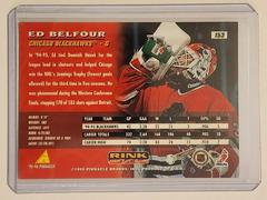 Back Of Card | Ed Belfour [Rink Collection] Hockey Cards 1995 Pinnacle