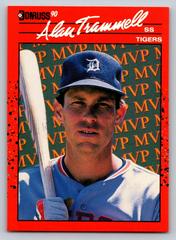 Alan Trammell Baseball Cards 1990 Donruss MVP Prices