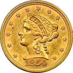 1854 O Coins Liberty Head Quarter Eagle Prices