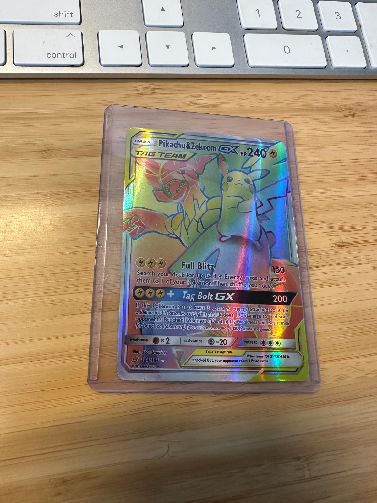 Pikachu Zekrom GX Ungraded Pokemon Team Up