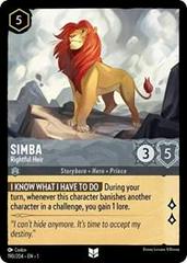 Simba - Rightful Heir Lorcana First Chapter Prices