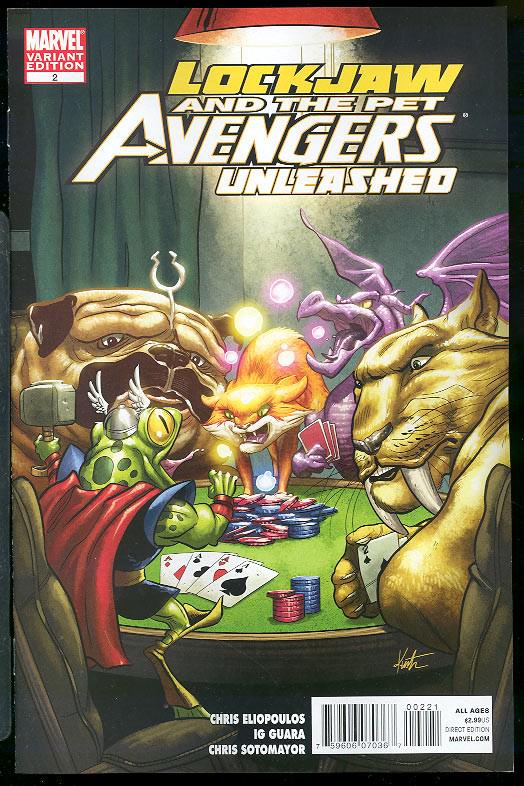 Lockjaw and the Pet Avengers Unleashed [Variant] #2 (2010) Comic Books Lockjaw and the Pet Avengers Unleashed