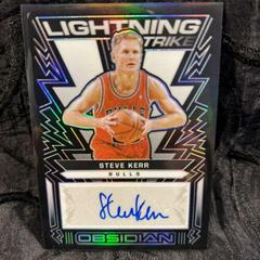 Steve Kerr Basketball Cards 2021 Panini Obsidian Lightning Strike Signatures Prices