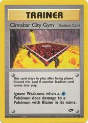 Cinnabar City Gym #113 Prices | Pokemon Gym Challenge | Pokemon Cards