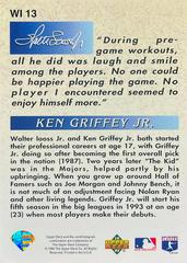Card Back | Ken Griffey Jr Baseball Cards 1993 Upper Deck Iooss Collection