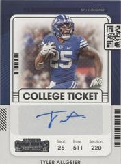 Tyler Allgeier #CCT-TAL Football Cards 2022 Panini Chronicles Draft Picks Contenders College Ticket Autograph Prices
