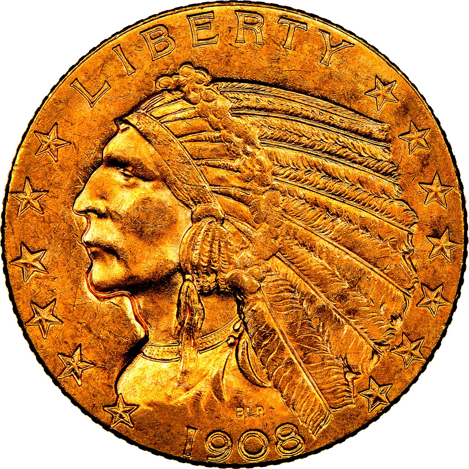 1908 D Coins Indian Head Half Eagle