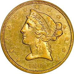 1860 Coins Liberty Head Half Eagle Prices