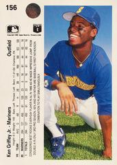 Card Back | Ken Griffey Jr. Baseball Cards 1990 Upper Deck