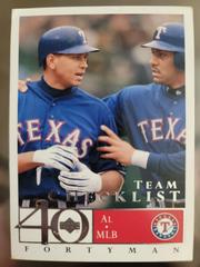 Texas Rangers Team Checklist #973 Baseball Cards 2003 Upper Deck 40 Man Prices