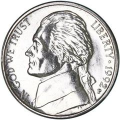 1992 P Coins Jefferson Nickel Prices