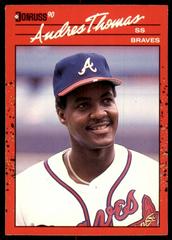 Andres Thomas #263 Baseball Cards 1990 Donruss Aqueous Test Prices