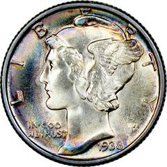 1938 [PROOF] Coins Mercury Dime Prices