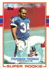 Thurman Thomas Football Cards 1989 Topps Prices
