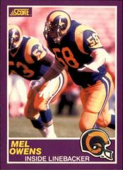 Mel Owens Football Cards 1989 Panini Score Supplemental Prices