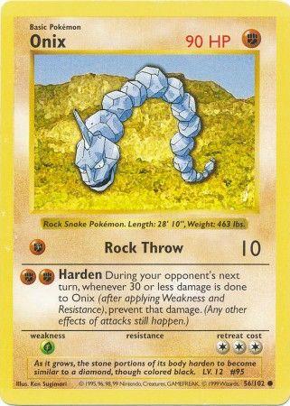 Onix [Shadowless] #56 Pokemon Base Set