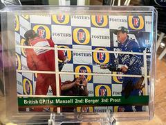 British GP/1st: Mansell 2nd: Berger 3rd: Prost #107 Racing Cards 1992 Grid F1 Prices