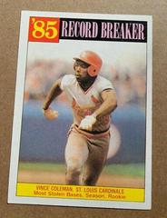 Vince Coleman Baseball Cards 1986 Topps Prices