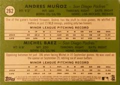 Rear | Andres Munoz, Michel Baez Baseball Cards 2020 Topps Heritage
