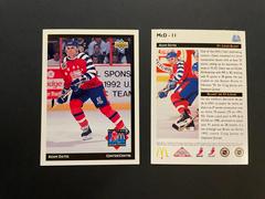 Adam Oates #McD-11 Hockey Cards 1992 Upper Deck McDonald's All Stars Prices