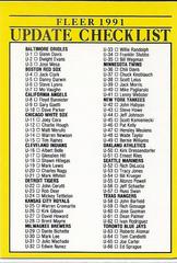 Update Checklist #U-132 Baseball Cards 1991 Fleer Update Prices