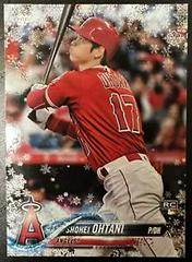 Shohei Ohtani [Metallic Snowflake] Baseball Cards 2018 Topps Holiday Mega Box Prices