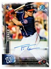 Trea Turner [Refractor] Baseball Cards 2016 Bowman Chrome Rookie Autographs Prices