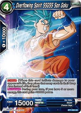 Overflowing Spirit SSGSS Son Goku BT1-032 Dragon Ball Super Galactic Battle