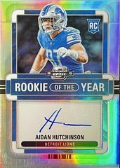 Aidan Hutchinson [Rookie of the Year Autograph Holo] #ROY-AH Football Cards 2022 Panini Contenders Optic Rookie of the Year Prices