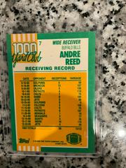 Back [No Disclaimer] | Andre Reed Football Cards 1990 Topps 1000 Yard Club
