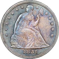 1851 [PROOF] Coins Seated Liberty Dollar Prices