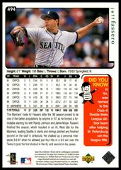 Back Of Card | Jeff Fassero Baseball Cards 1998 Collector's Choice