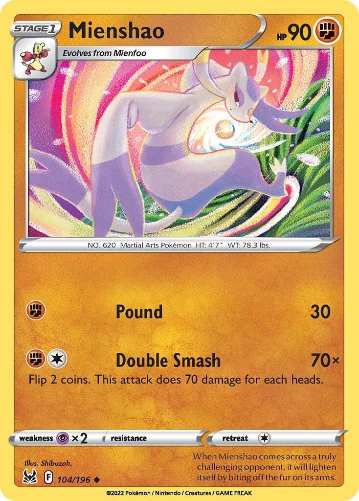 Mienshao 104 Prices Pokemon Lost Origin Pokemon Cards