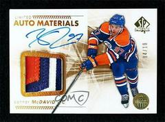 Connor McDavid [Limited Patch Autograph] Hockey Cards 2016 SP Authentic Prices